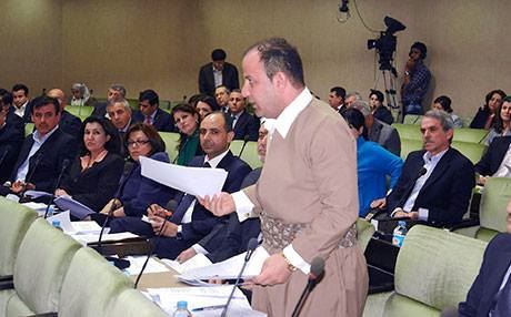 Burham Rashid, pictured here while still a member of the Kurdish parliament.