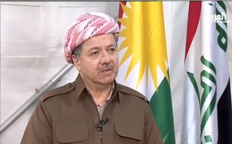 Kurdistan Region President Massoud Barzani speaking to al-Arabiya.