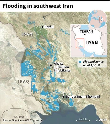 Iran orders over 60,000 to evacuate flood-hit oil city