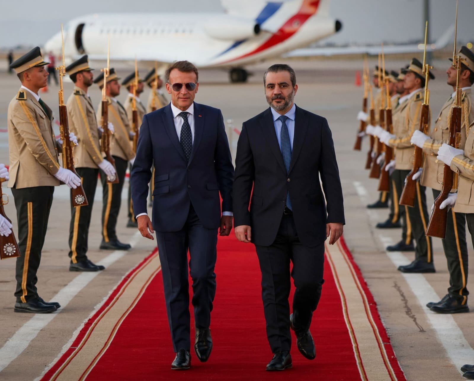 Macron touches down in Damascus in landmark post-Assad visit