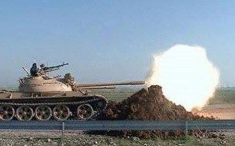 Peshmerga guns have been targeting Mosul and surrounding villages.