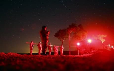 Turkish forces involved in the mission. AA photo.