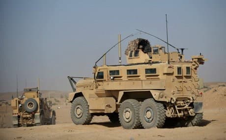 The weapons package includes mine-resistant MRAP vehicles. AFP file photo.