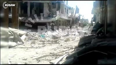 The destroyed hospital in Kobani. Photo: Rudaw