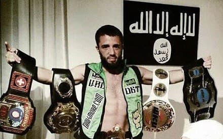 Valdet Gashi the Thai Kickboxing world champion. Photo: Islamic State social media.
