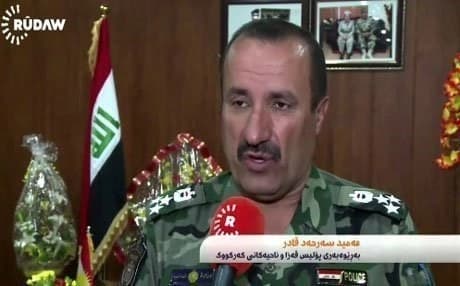 General Sarhad Qadir, chief of Kirkuk province suburban police. Photo : Rudaw