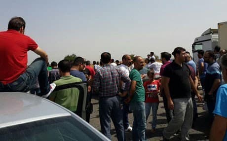 A picture of Monday's crowd near the Kurdish city of Cizre in Turkey. Rudaw photo.