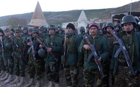 Peshmerga forces at Shingal in December 2014. AFP Photo.