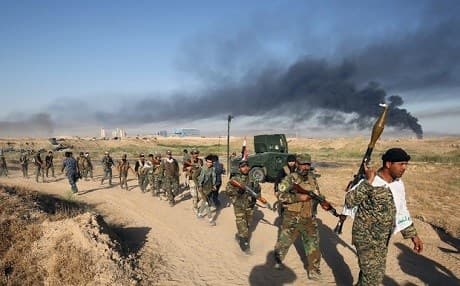 Iraqi forces advance on Fallujah. Photo: AFP