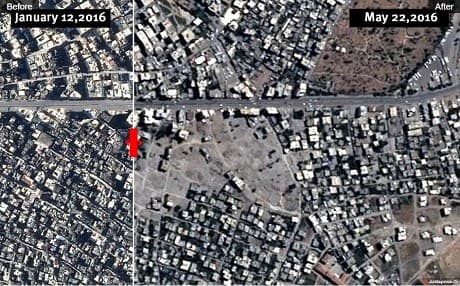 Human Rights Watch published satellite imagery showing the scale of the destruction in the Cudi and Sur neighbourhoods of Cizre. Source: Human Rights Watch