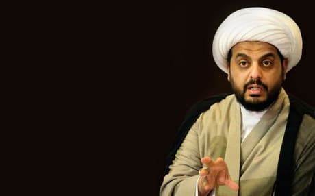 Qais al-Khazali, the leader of the militant Shiite group, Asaib Ahl al-Haq. AP file photo.