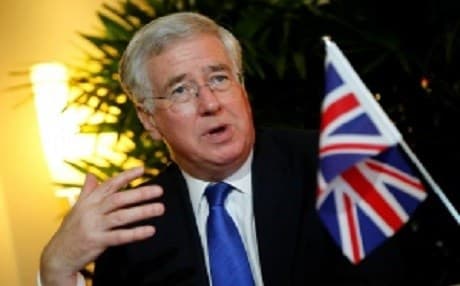 Britain's Defense Secretary Michael Fallon. AP photo.