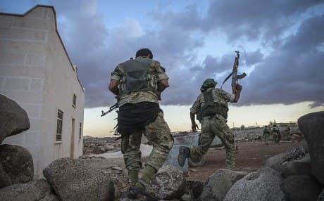 Free Syrian Army fighters in northern Syria in September. Photo: Emin Sansar/Anadolu Agency/Getty Images