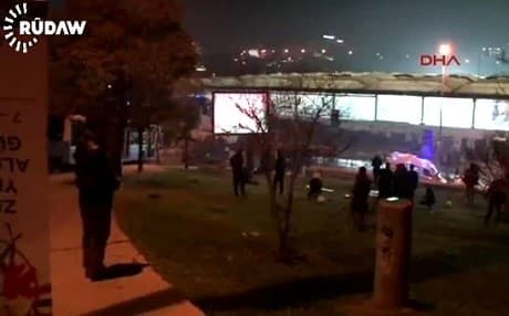 Of the 38 killed in the bombings in central Istanbul Saturday nigh, 30 were police. Photo: DHA video