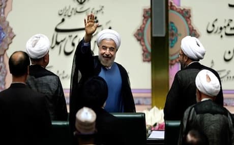 During his election campaign in June Rouhani toured the Kurdish areas, where he received overwhelming support. Photo: AP