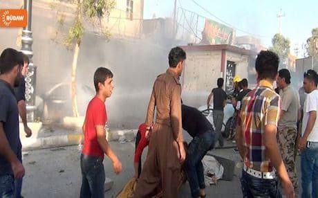 Security forces arrived in large numbers at the scene, and mosques were appealing for blood donations. Photo: Rudaw