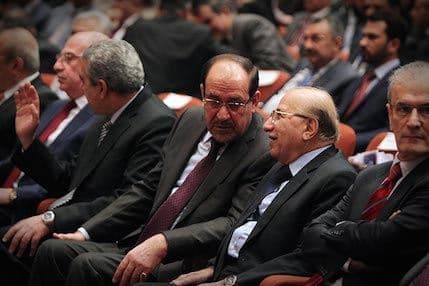 Iraqi PM Nouri al-Maliki at his country's first parliamentary session since the start of hostilities in Iraq, July 1, 2014.Photo: AP