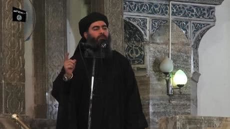Islamic State (IS) leader Abu Bakr al-Baghdadi, apparently seen here in an AFP file photo, has called on all Muslims to join the jihad.