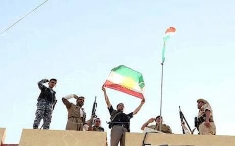 Peshmerga forces after recapturing Makhmour from Islamic State militants last month.