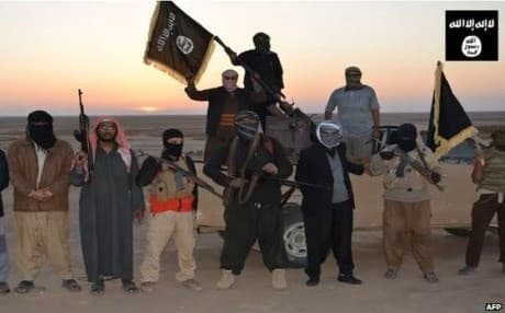 AFP file photo of ISIS insurgents in Nineveh province.