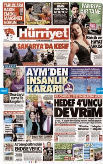 Hürriyet gazetesinin olağan şüphelileri