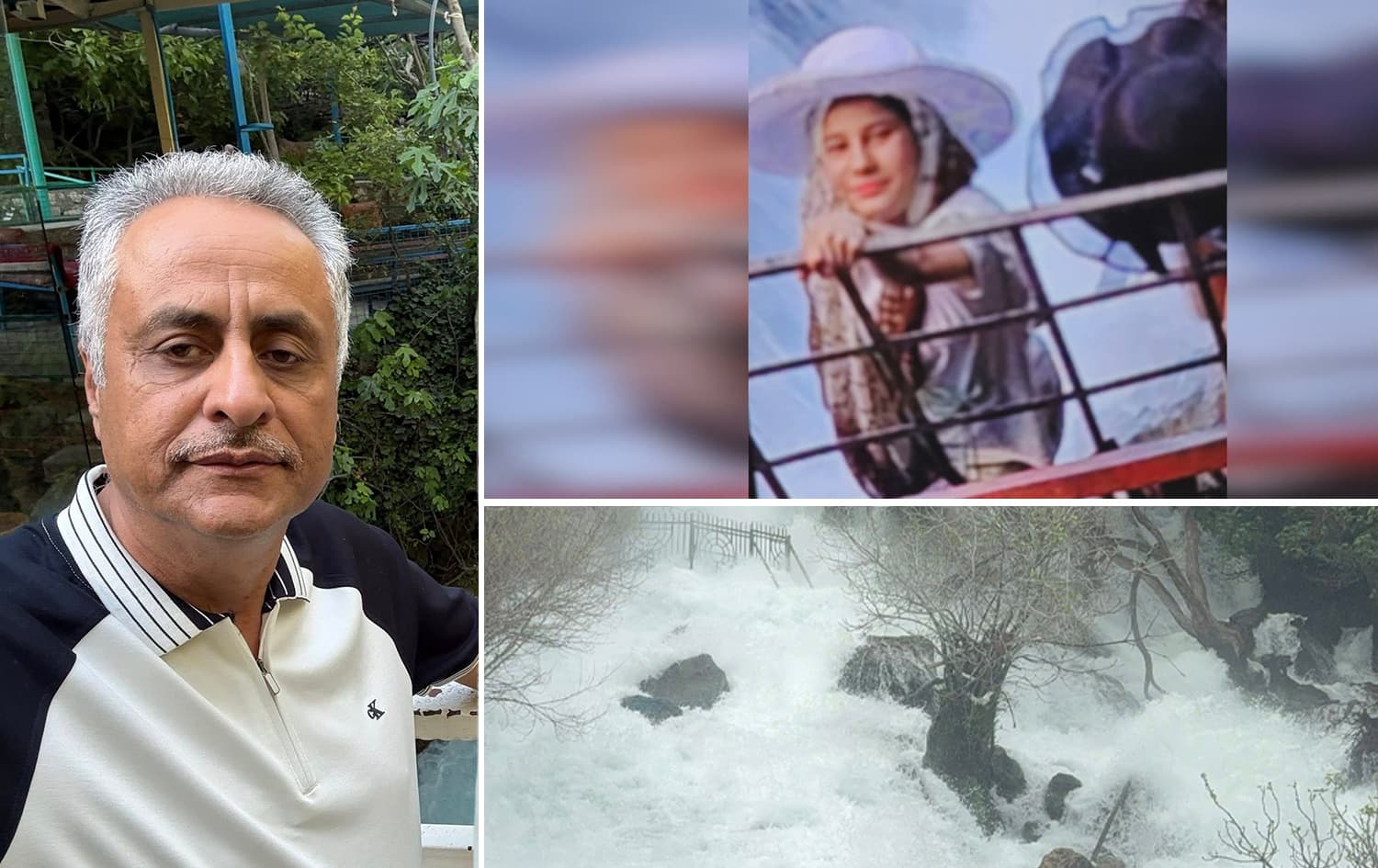 لای راست وێنەی ئەو کچەیە کە کەوتە نێو ئاوی ئەحمەدئاوا - لای چەپ وێنەی شوان کەمالە