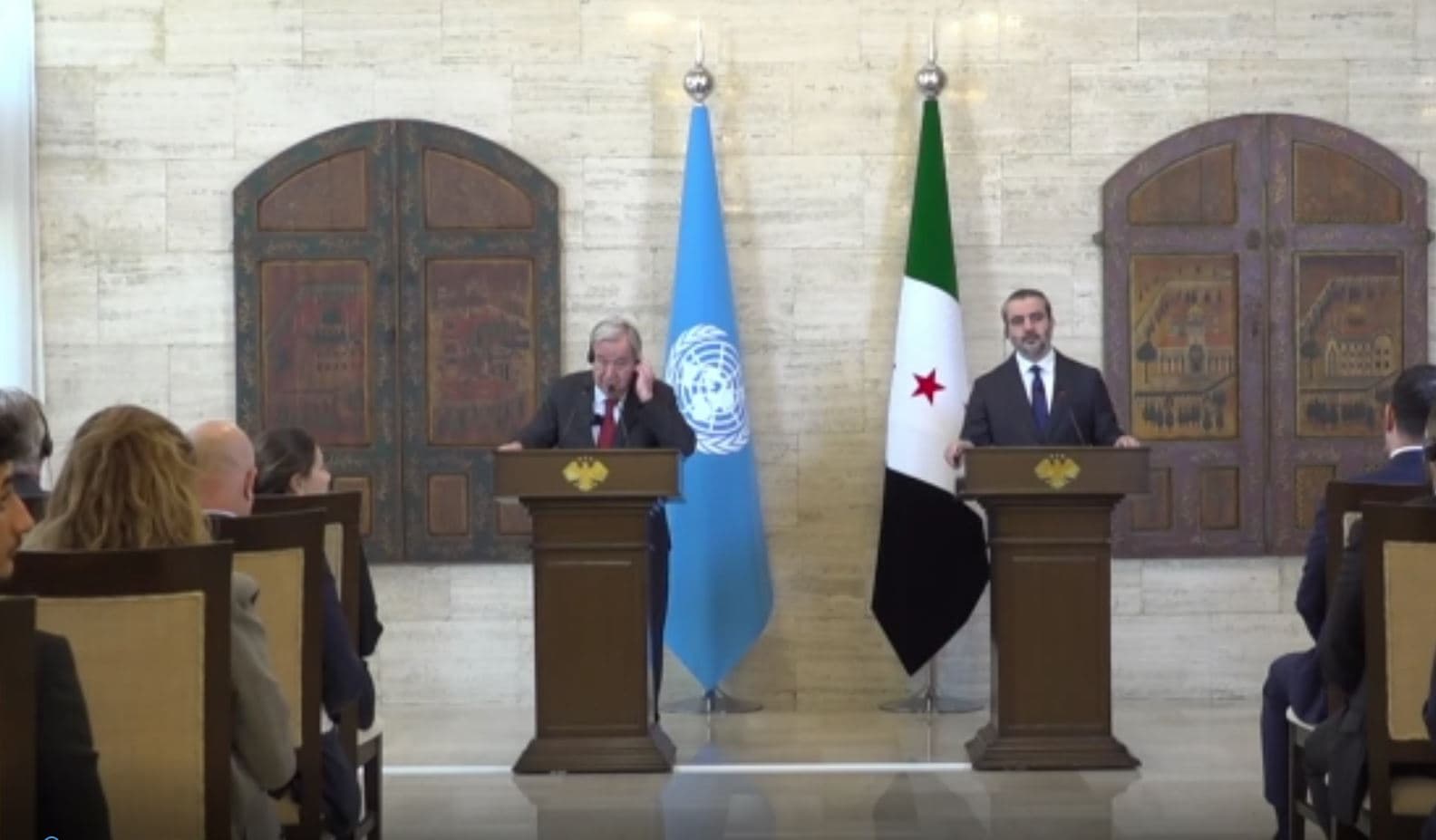 Şam'da Şeybani ile görüşen BM Genel Sekreteri Guterres: Golan Tepeleri Suriye toprağıdır