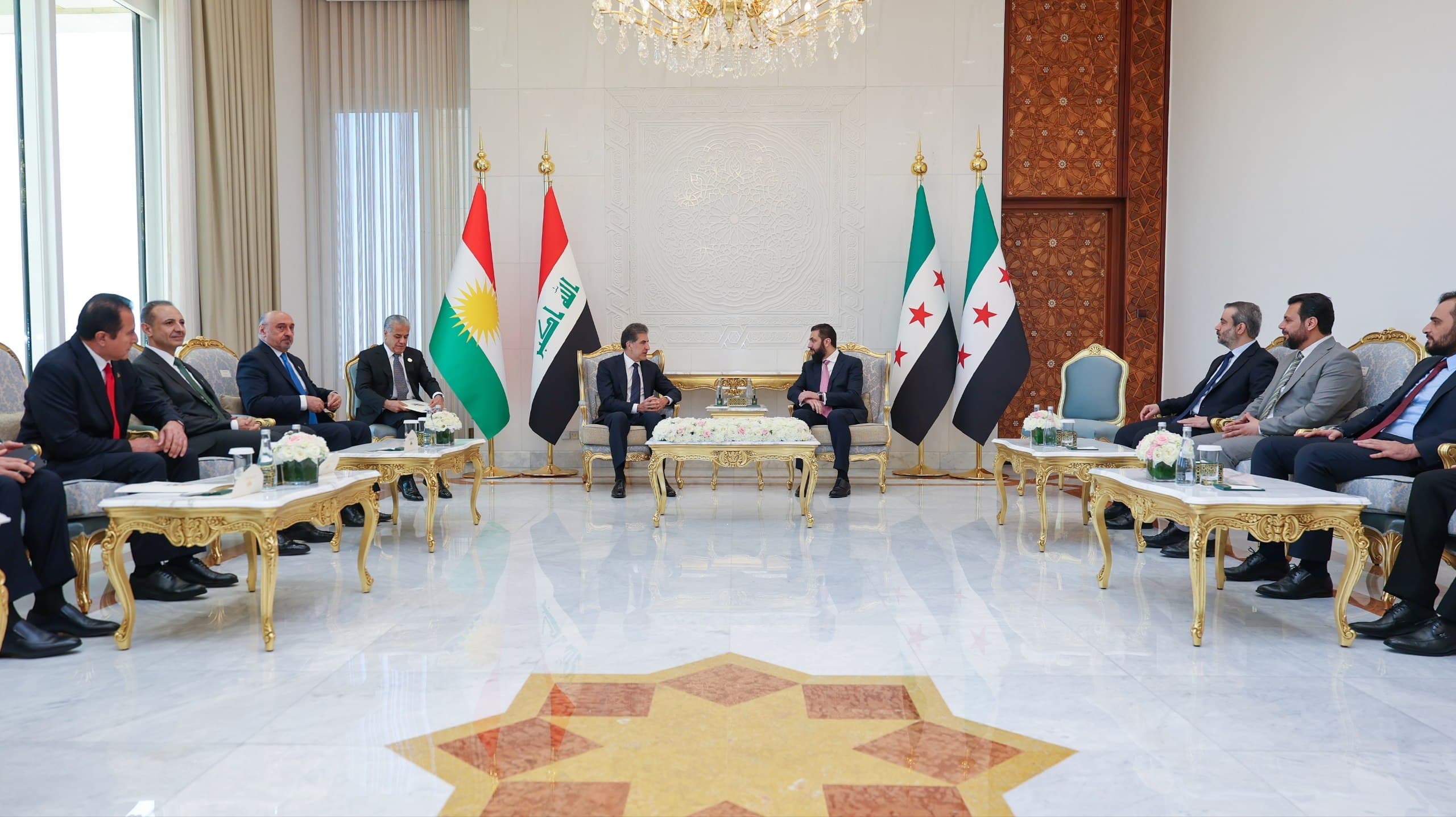 Ahmed Şara'dan Neçirvan Barzani görüşmesine ilişkin Kürtçe paylaşım