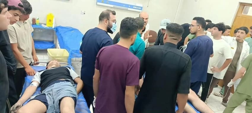 لە نەجەف ئۆتۆمبێلێک خۆی کرد بە نێو کافتریایەک و هەشت کەس بریندار بوون