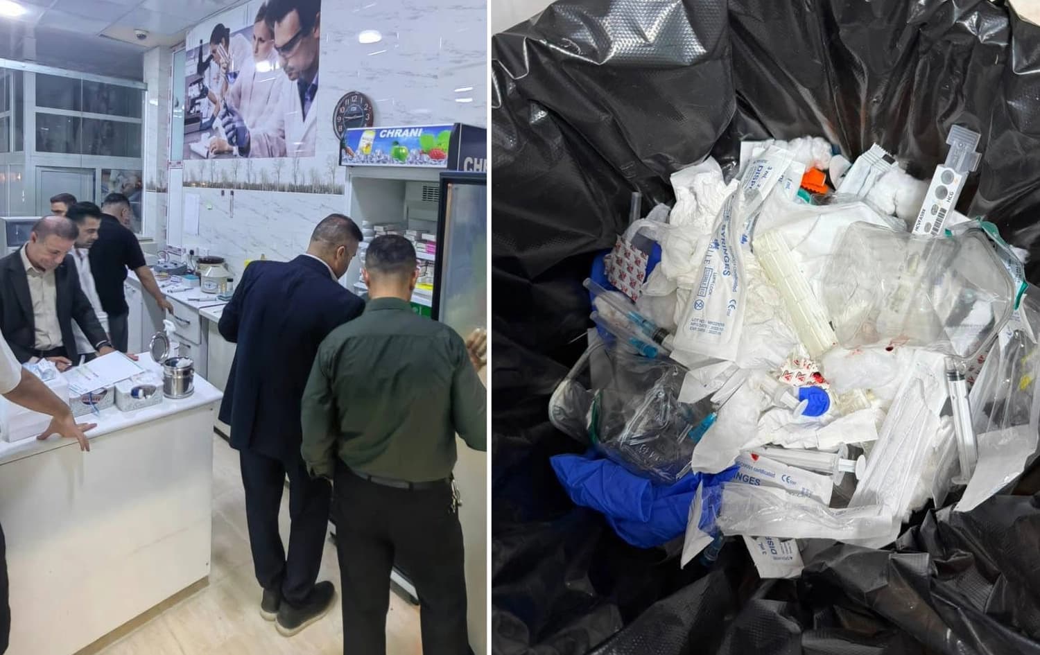 بەرپرسی تاقیگە پزیشکییەکانی راپەڕین: پابەندنەبوون بە فڕێدانی پاشماوەی پزیشکی سەرپێچییەکی باوە