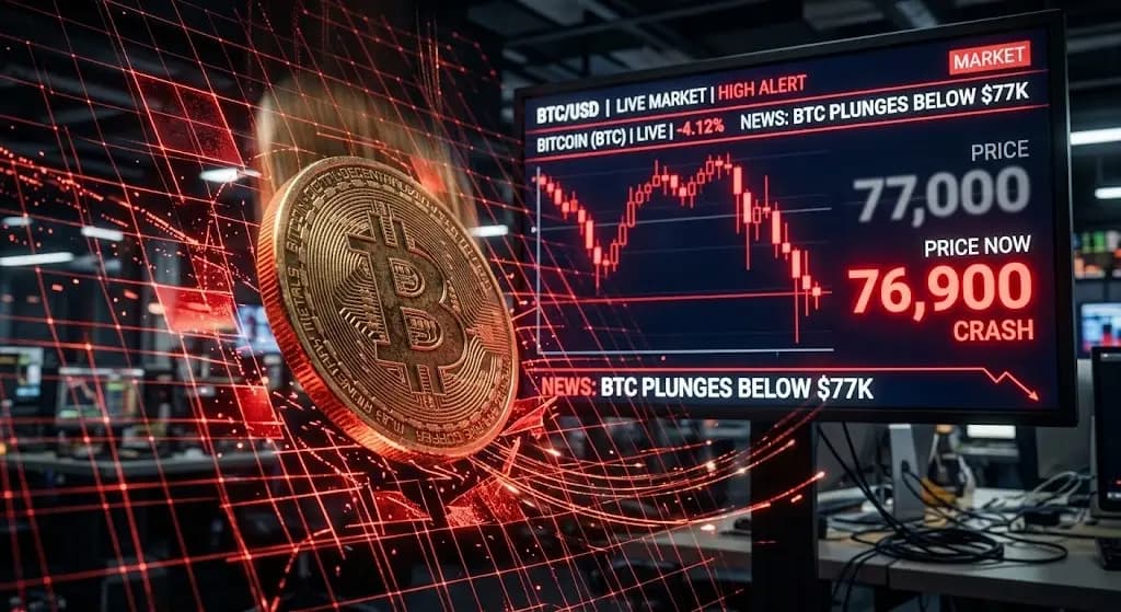 Kripto piyasasında sert dalgalanma: Bitcoin 77 bin doların altına geriledi