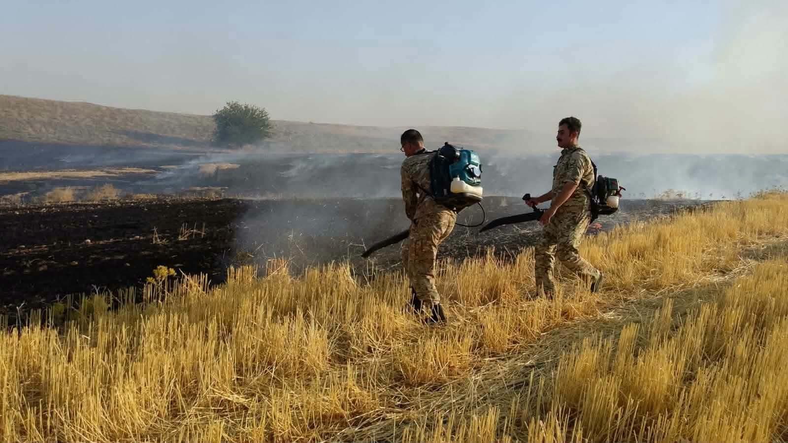 بەهۆی کەوتنەوەی ئاگرەوە 60 دۆنم پووش و پاوان لە سنووری ئاغجەلەر سووتا