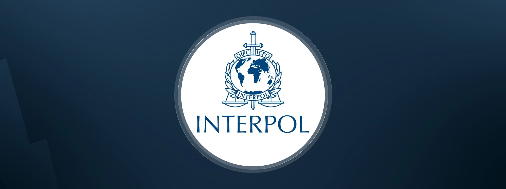 International Criminal Police Organization (INTERPOL) logo.