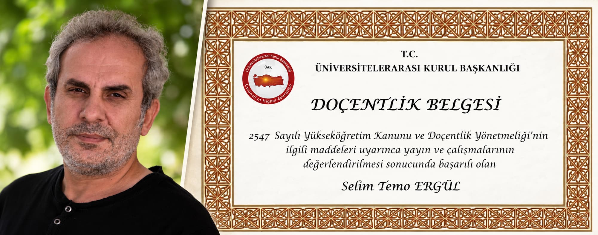 Selim Temo’dan doçentlik paylaşımı: 'Sıra 5 yıldır el konulan profesörlüğümde'