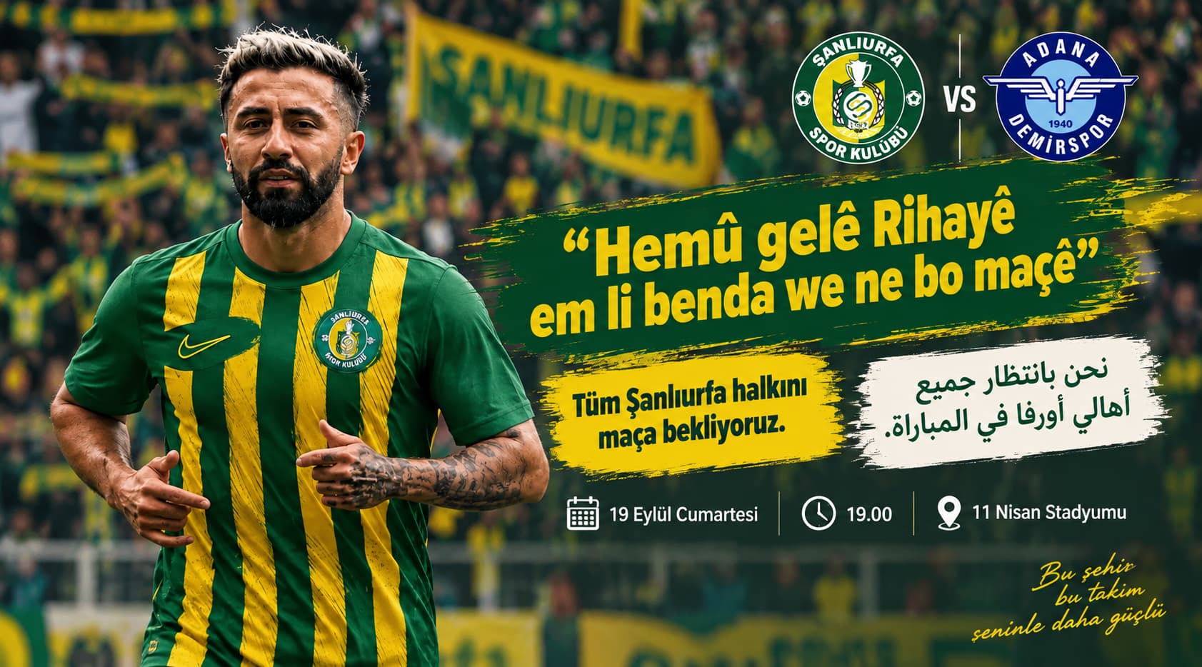Şanlıurfaspor’dan 3 dilde maç daveti: Futbolcular taraftarlara Kürtçe seslendi