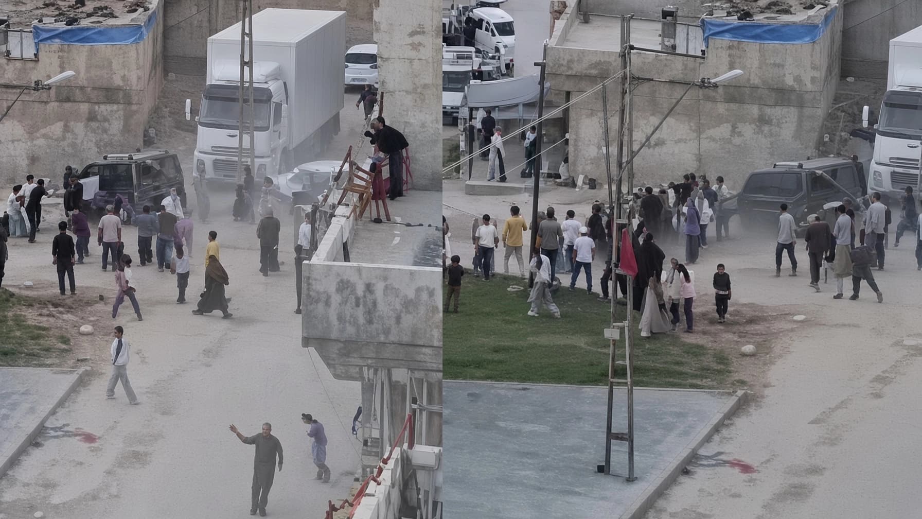 Antep’te iki grup arasında kavga kamerada: Araç kalabalığın arasına daldı