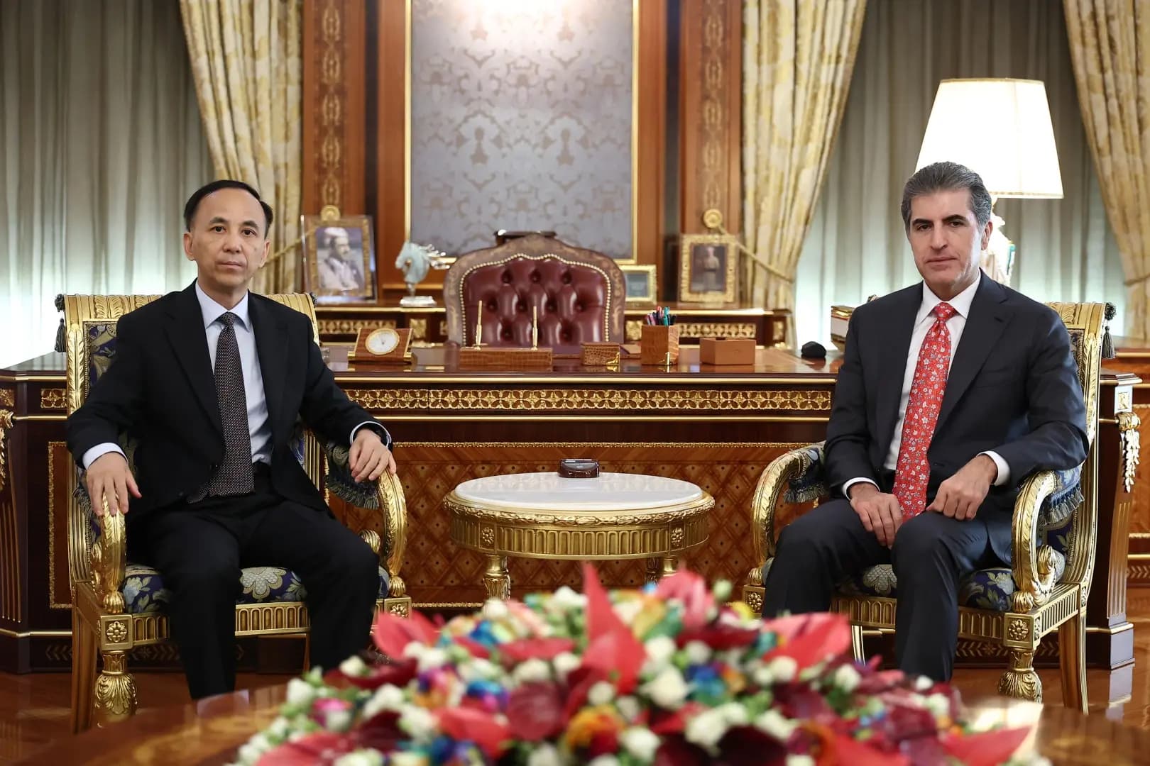 Neçirvan Barzani Çin Başkonsolosu Liu Jun'u kabul etti: Pekin'deki Kürtçe bölümü için teşekkür