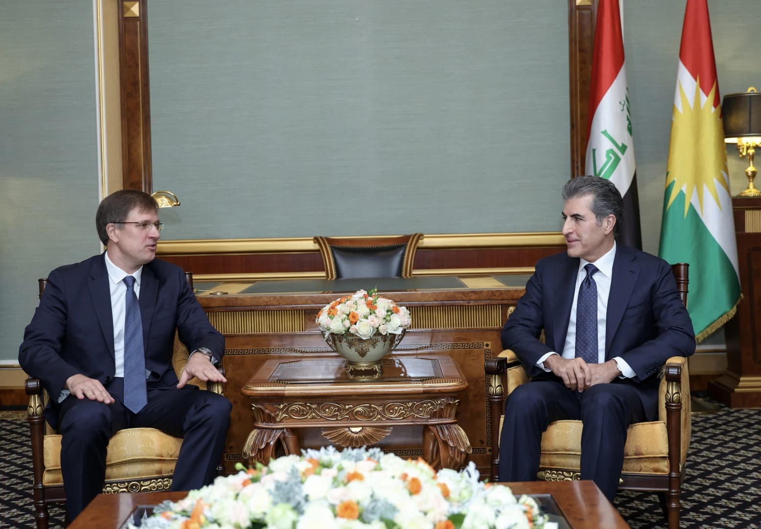 Başkan Neçirvan Barzani, görev süresi dolan Rusya Başkonsolosu'nu kabul etti