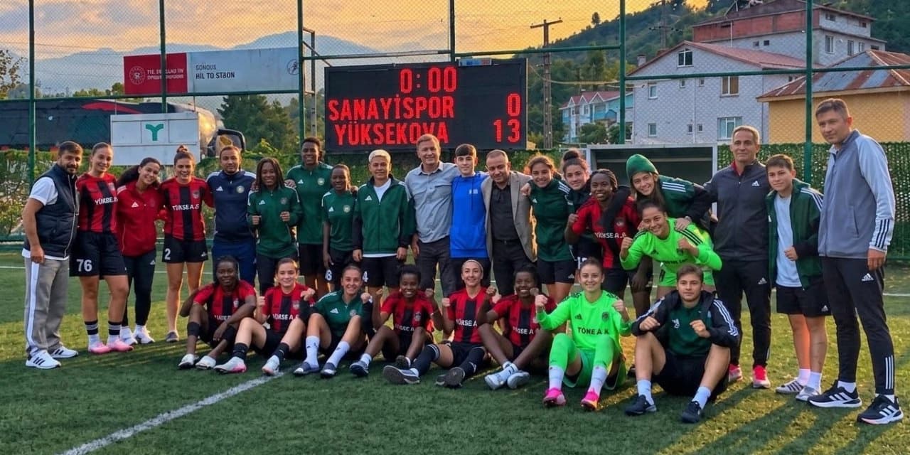 KADIN FUTBOL SÜPER LİGİ- Yüksekovaspor, Giresunspor’u farklı yendi: 13-0