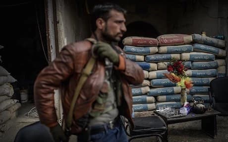 A YPG fighter in Kobane. AFP photo.