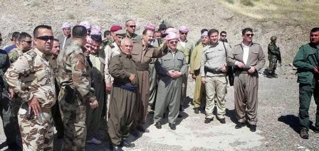 Barzani near Kirkuk in 2014 