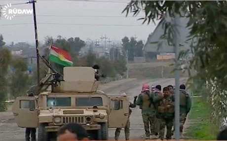 Peshmerga forces in Gwer town 
