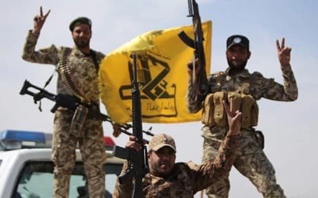 Shiite forces near Tikrit, AFP photo.