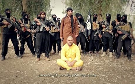 A photo from the video released by ISIS.