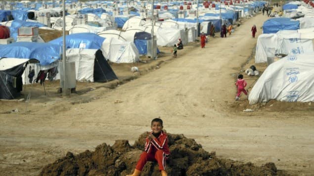 Many Syrian refugees are housed at the Domiz camp in Kurdistan. AP file photo.