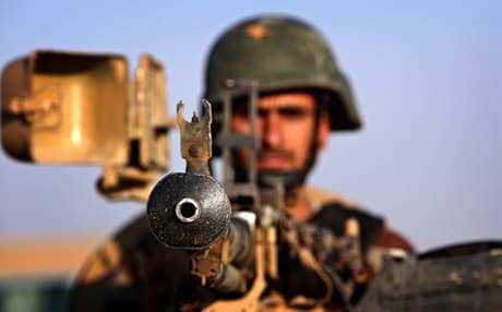 A Kurdish Peshmerga in Kirkuk province. AFP file Photo