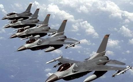 US-led coalition warplanes. Rudaw photo. 