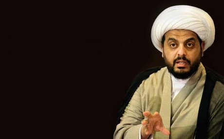 Qais al-Khazali, the leader of the militant Shiite group, Asaib Ahl al-Haq. AP file photo.