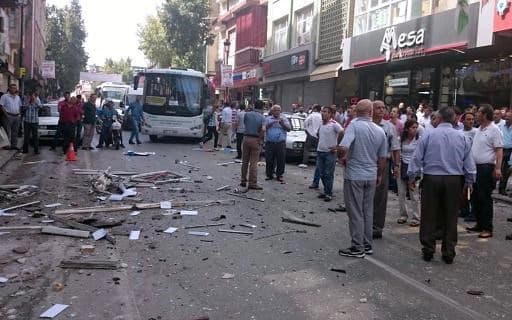 Twin blasts rock offices of Turkey's Kurdish party. Photo: AFP. 