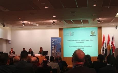 Conference on Kurdistan's tourism potential organized by the Kurdistan Regional Government (KRG) office in London. Photo by Wladimir van Wilgenburg